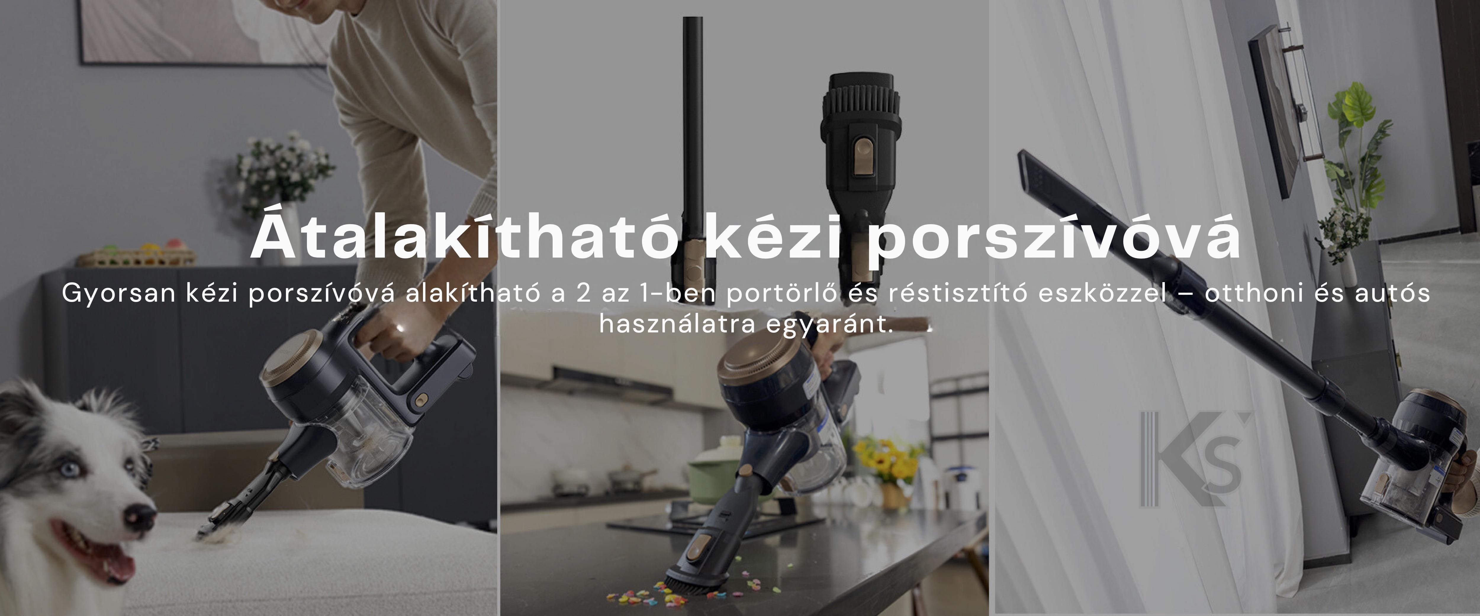 Kézi porszívóvá alakítható